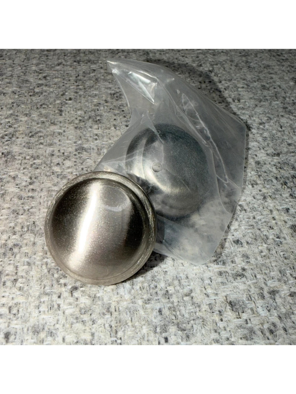 New Lot of 2 Satin Nickel 1-1/8” Round Cabinet Knobs Drawer Pulls w/Screws